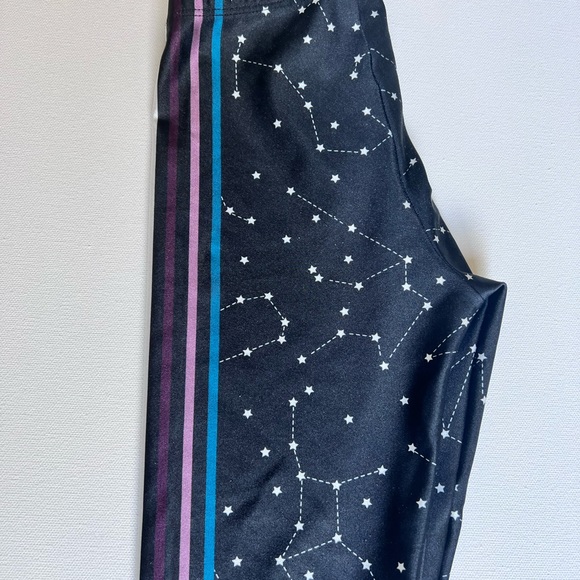 Gold Sheep 🐑 🌌 🌟 Kids leggings M 7/8 black with constellation and stripes - Picture 8 of 12